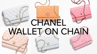 CHANEL WALLET ON CHAIN 🌸 CHANEL WOC 🌸 CHANEL SMALL LEATHER GOODS 🌸 [upl. by Nollahs]