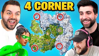 The 4 CORNER Challenge in Fortnite Chapter 5 [upl. by Aneer495]