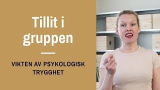 8 Tillit i gruppen  Vikten av Psykologisk Trygghet [upl. by Haikezeh]