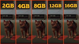 STRAY RAM COMPARISON 2GB VS 4GB VS 8GB VS 12GB VS 16GB [upl. by Calabresi]