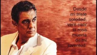 Plácido Domingo  Nostalgias tango  Letra [upl. by Fennessy]