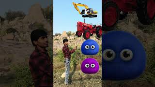 Furry head to Tractor Jcb Roller amp Truck vfx magic video shorts [upl. by Rafa]