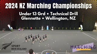 Glennette  Under 13s  Technical Drill Team  2024 NZ Marching Championships [upl. by Allerbag]