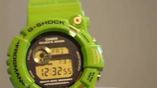 Casio GShock GW200F3JR Green Frogman Video Review [upl. by Keheley]