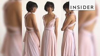 Transforming bridesmaid dress can be worn 15 different ways [upl. by Guadalupe]