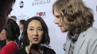 Maurissa Tancharoen amp Jed Whedon – Marvel’s Agents of SHIELD on the Red Carpet [upl. by Ettolrahc]