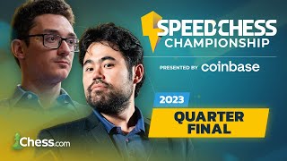 Hikaru v Fabiano USA 1 amp 2 Clash In An Epic Battle  Speed Chess Championship 2023 QF coinbase [upl. by Prosser]