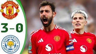 Bruno Fernades Goal  Manchester United Vs Leicester City 30 All Goals Highlights Today Match 2024 [upl. by Ayalahs]