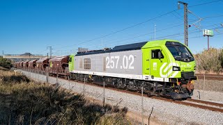 Train traffic in Cornellà de Llobregat And absurd graffiti collection [upl. by Tireb933]