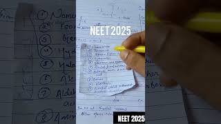 ORGANIC SYLLABUS FOR NEET 2025 CHEMISTRY neetmotivation neet [upl. by Lleda]