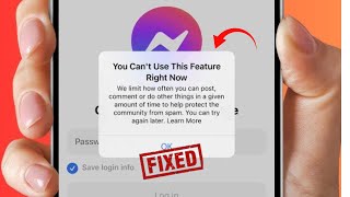 Solved✅ Messenger Login Error You Cant Use This Feature Right Now  iPhone [upl. by Airamana903]