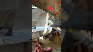 Rebuilding the rocker supports with a shrinkerstretcher vwbus carrestoration [upl. by Katt]