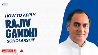 How to apply for Rajiv Gandhi Scholarship for Academic Excellence  Rajiv Gandhi Scholarship 2023 [upl. by Jaban]