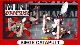 Siege Catapult  Mini Weapons of Mass Destruction  Popsicle STEM challenge [upl. by Esojnauj917]