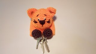 Gatto Portachiavi Amigurumi Tutorial 🐱 Keychain Cat Crochet  Llavero Gatito Crochet [upl. by Yecad]