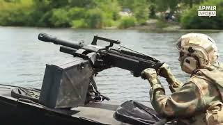 Ukrainian combat kayak quotPolozM16quot with the UAG40 automatic grenade launcher [upl. by Glenn525]