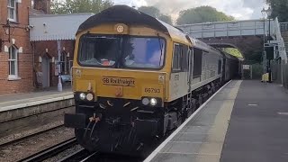 66793 freight service from Dollands Moor GBRf to Daventry GBRf 3924 [upl. by Nawor]