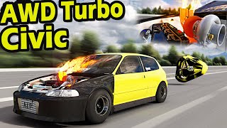 The Most Intense AWD Civic Build Ever MASSIVE Turbo  Assetto Corsa Driving [upl. by Sower]