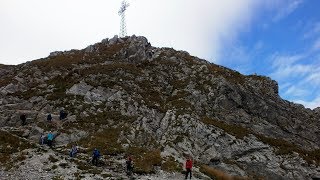 Wejście na Giewont końcowy fragment z łańcuchami  23 września 2018 [upl. by Nimsaj]