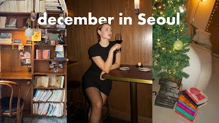 winter in seoul 🎄 first snow decorating my apartment huge book haul amp christmas market [upl. by Nylakcaj730]