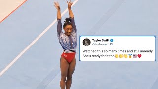 Simone Biles  HUGE 14850 Taylor Swift Routine  Olympic Gymnastics Trials 2024 Day 1 [upl. by Aisak]