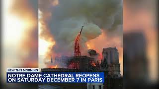 Notre Dame to reopen 5 years after devastating fire [upl. by Cimah280]