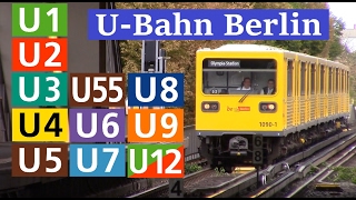 UBahn Berlin  alle Linien  U55 und U12  all the Lines  BVG Berlin [upl. by Egedan188]