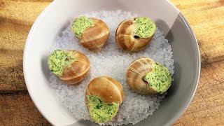 Escargots Snails In Garlic Butter  How To Cook Snails  All Time French Classics [upl. by Ardnayek]