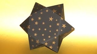 Sterne basteln eine Stern  Geschenkbox falten How to make a Star Gift Box [upl. by Yrekcaz655]