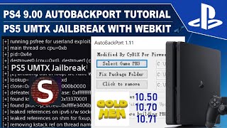 PS4 900 Autobackport Tutorial PS5 UMTX Webkit Jailbreak Goldhen for 10xx Coming [upl. by Rowney]