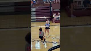 Nice block from Ingomar’s Macie Phifer Lady Falcons going for a volleyball 3peat volleyball [upl. by Eiuqcaj672]