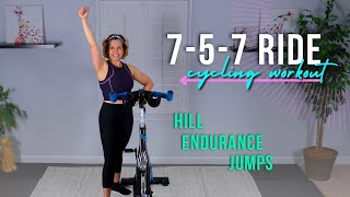 45MIN Cycle Workout  Hills Endurance amp Jumps [upl. by Akym]