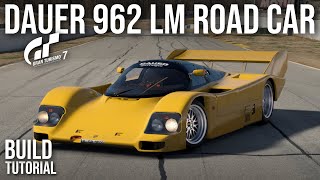 Gran Turismo 7  Dauer 962 LM Road Car Build Tutorial  Special Projects [upl. by Nahtnanhoj385]