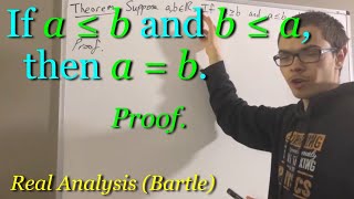 If a ≤ b and b ≤ a then a  b Proof ILIEKMATHPHYSICS [upl. by Eiba65]