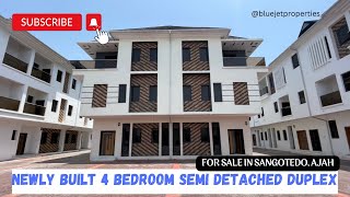 House for Sale in Lekki Lagos Nigeria Newly Built 4 Bedroom Semi Detached duplex in Sangotedo Aja [upl. by Woodrow]