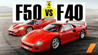 Ferrari F40 v Ferrari F50 Like Youve Never Seen Them Before CHRIS HARRIS ON CARS [upl. by Akenihs]