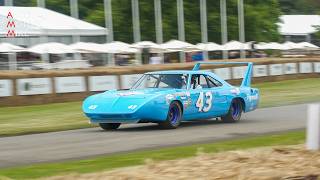 1970 Plymouth Superbird 70litre V8 SOUNDS at Goodwood FOS [upl. by Dov]