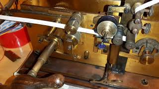 Electromechanical telegraph machine  restored and working  1870 year [upl. by Alyssa]