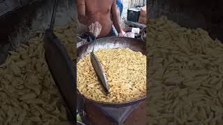 Frying Nimkivillagefood villagelife villagecooking nimki namkeen yshortsshortsyoutube শর্টস [upl. by Bazar]