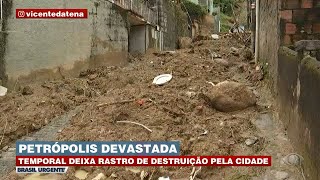 Temporal em Petrópolis deixa rastro de destruição por toda a cidade [upl. by Dorelle]