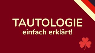 Tautologie  schnell amp einfach erklärt rhetorische Mittel animiert 🇩🇪 [upl. by Olympia]