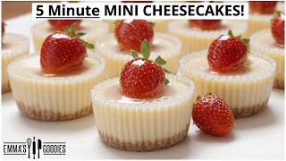 EASY 5 Minute MINI CHEESECAKE RECIPE  How to make Mini Cheesecakes [upl. by Les]