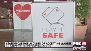 Station Casinos accused of accepting sports bets post game [upl. by Ainomar]