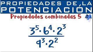 Propiedades de la potenciación  Propiedades combinadas  Ejemplo 5 [upl. by Child]