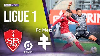 Stade Brest vs Metz  LIGUE 1 HIGHLIGHTS  040724  beIN SPORTS USA [upl. by Anerroc862]