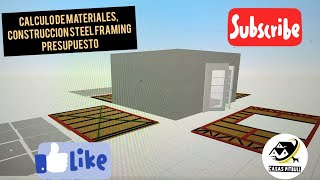 calculo de materiales explicando los pasos a paso construcción Steel Framing y presupuesto Vídeo 4 [upl. by Platon]