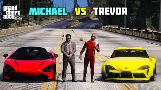 MICHAEL VS TREVOR SUPER CAR RACE [upl. by Odnala]