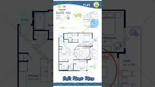 Unit Floor Plan Apartment Design Ideas 2BHK Home 948 SqFt 103 floorplanhouseplanapartment [upl. by Auqenahs]