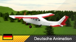 Wie fliegt ein Flugzeug Animation zum Auftrieb [upl. by Swift]