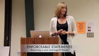 Becoming a Love and Logic Parent®  Topic Enforceable Statements [upl. by Lekym]